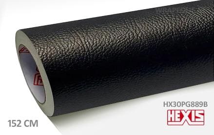 Hexis HX30PG889B Black Grain Leather Gloss