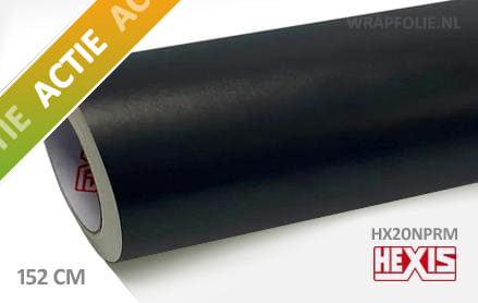 1 mtr Hexis HX20NPRM Deep Black Matt