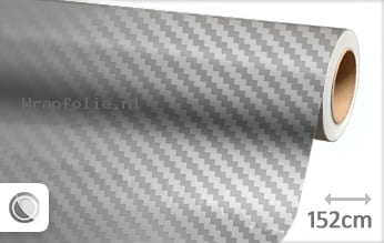 berouw hebben verkeer weefgetouw Zilver chroom 3D carbon folie - Wrap folie kopen - Wrapfolie NL